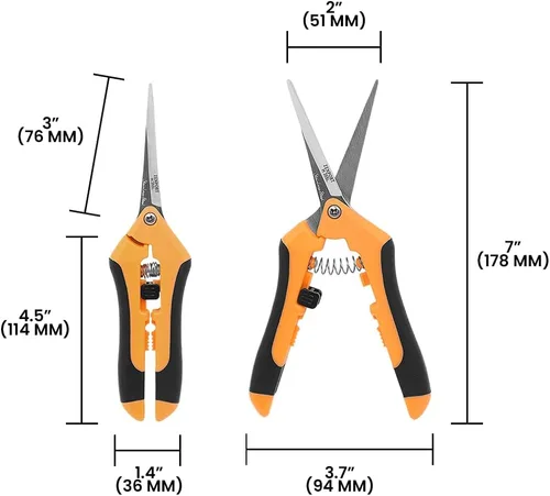 Miniatura 5 de Zenport Podadora larga hidropónica de Microblade H355L, hoja de acero inoxidable