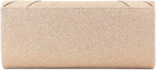 Miniatura 7 de Gabrine Bolso de noche para mujer, bolso de mano con lentejuelas brillantes, material de tela para boda, fiesta de graduación