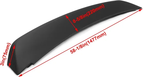 Miniatura 5 de KUAFU Alerón trasero del maletero negro compatible con Ford Mustang GT500 2005-2009 estilo Ducktail