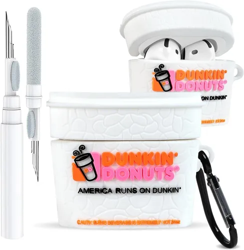 Miniatura 10 de Toyuma Funda para AirPods 4, diseño de dibujos animados kawaii, divertida funda de silicona suave 3D con llavero y kit de limpieza para mujeres