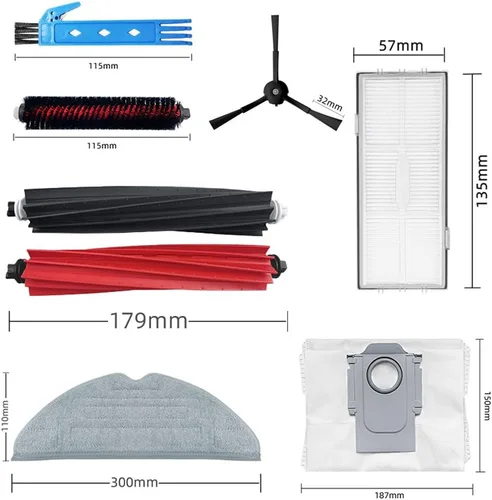 Miniatura 2 de Accesorios para Roborock S8 Pro Ultra Robot Aspirador Piezas de Repuesto 22 Paquetes 2 Juegos de Cepillos Principales y 4 Filtros y 6 Cepillos