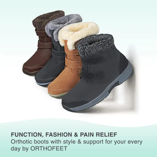 Miniatura 6 de Orthofeet Botas ortopédicas de gamuza Florence para mujer
