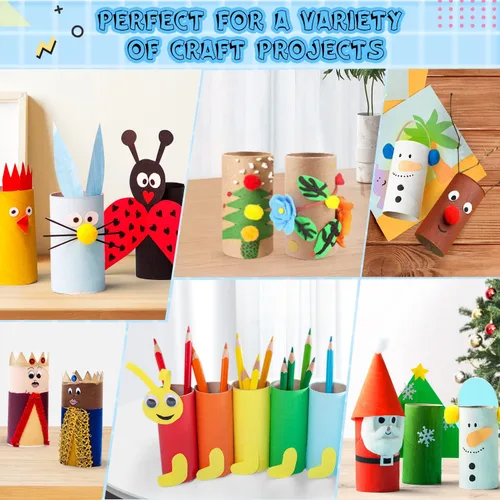 Miniatura 6 de Paquete de 20 rollos de cartón marrón para manualidades, tubos redondos gruesos para manualidades, proyectos hechos a mano (2.04 x 3.9 pulgadas)