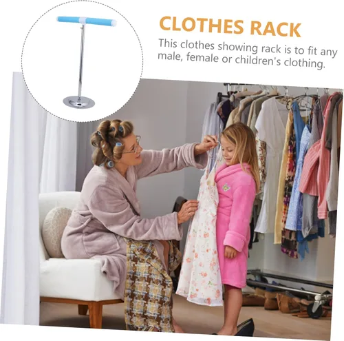 Miniatura 3 de Cabilock Estante de exhibición de ropa para niños y niñas, soporte en forma de T para ropa y material, diseño compacto para cuarto de bebé