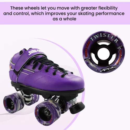 Miniatura 4 de Sure-Grip Twister Ruedas de patines Dureza 95A con 2.441 in x 1.654 in Fabricado con material de uretano – Ruedas deslizantes elegantes