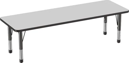 Miniatura 38 de FDP - Mesa rectangular para actividades escolares y aulas (24 x 36 pulgadas), patas gruesas para niños pequeños, altura ajustable de 15 a 24