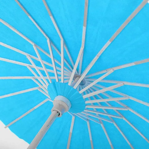 Miniatura 5 de Haofy Paraguas de papel para sombrilla, paraguas de papel en blanco para decoración de niños, pintura a mano, manualidades, decoración de boda, Azul