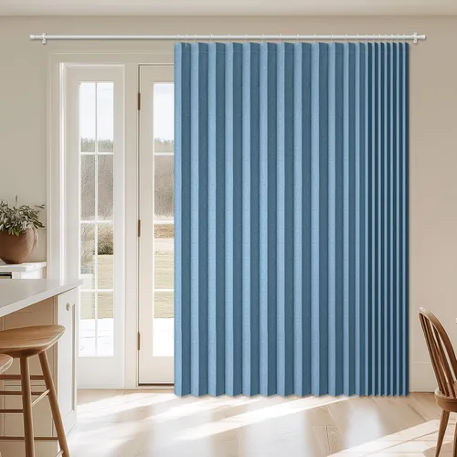 Miniatura 12 de AJAZZ Cortina de puerta magnética 100% opaca de acordeón para armario, cortina invisible para puerta interior de dormitorio, sala de estar, pasillo