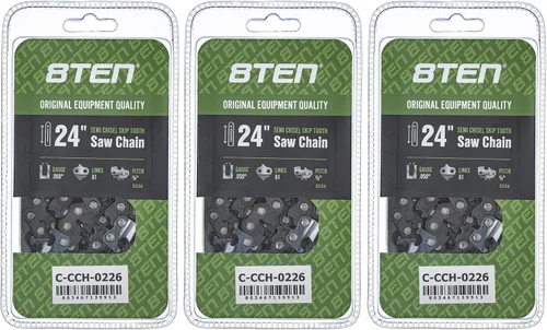 Miniatura 93 de 8TEN Cadena de motosierra semi cincel de 6 pulgadas .050 1/4 42 DL para Worx WG320 Black & Decker LLP120 (paquete de 3)