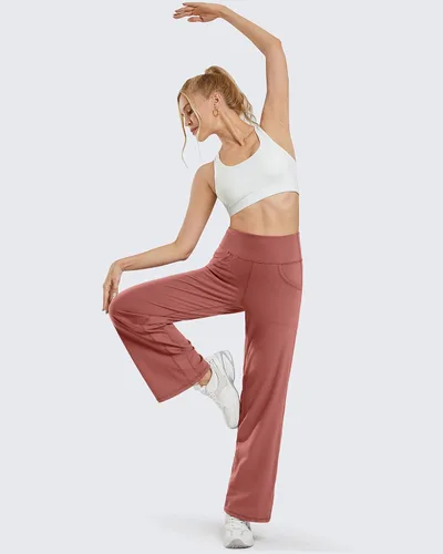 Miniatura 3 de Promover Wide Leg Pants for Women Yoga Pants with Pockets Loose Lounge Sweatpants PetiteRegularTall