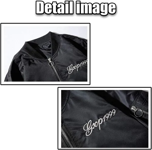 Miniatura 6 de XYXIONGMAO Ropa de hip hop de dragón japonés para hombre, chaqueta de bombardero de gran tamaño, rompevientos callejeros voladores
