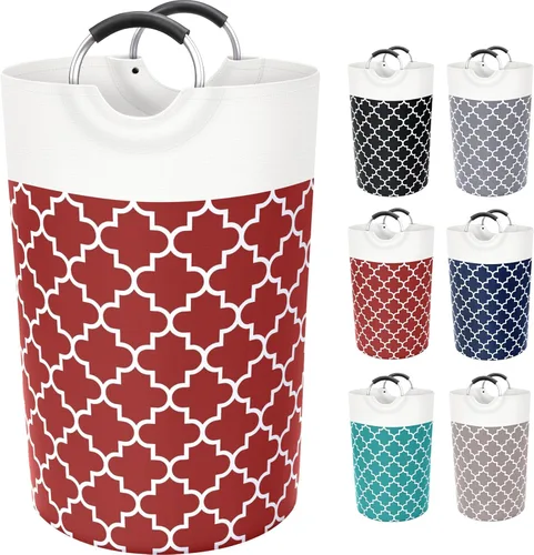 Miniatura 12 de Fabspace - Cesta de lavandería grande con bolsa de lavandería plegable, cesta de ropa con asas altas impermeables para viajes, baño, elementos Gris