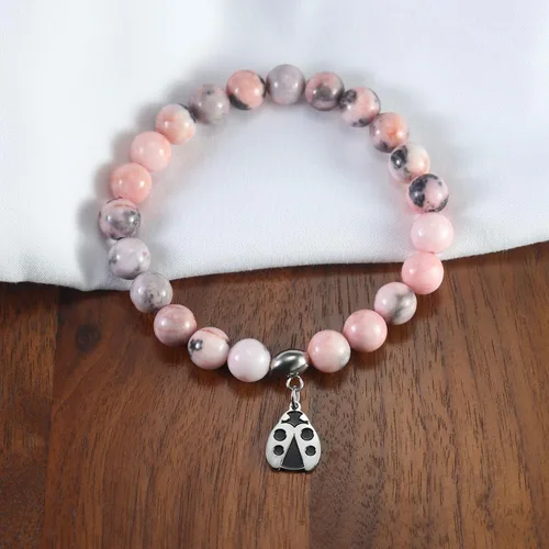 Miniatura 3 de Regalos para mujeres, pulseras de libélula, colibrí, mariquita, perezoso, 0.315 pulgadas, piedra natural, curativa, pulseras de relajación