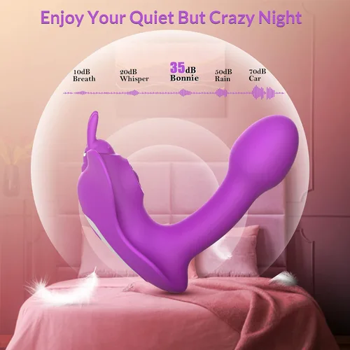 Miniatura 6 de Vibrador portátil controlado por aplicación, vibrador de control remoto de doble acción, MEANINS Sophia, consolador vibrador de larga distancia, 10