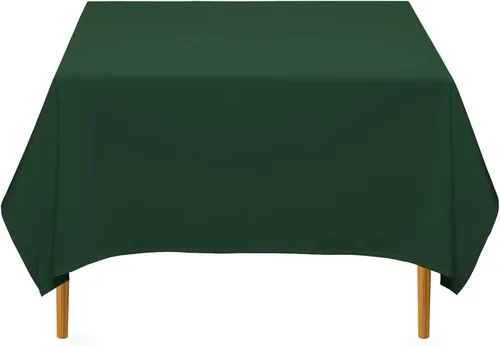 Miniatura 20 de Lann's Linens - Mantel cuadrado premium de 70 pulgadas para bodas/banquetes/restaurantes - Mantel de tela de poliéster - Blanco