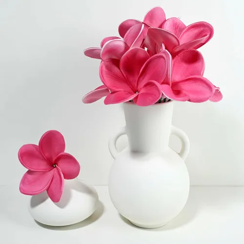 Miniatura 41 de Regalos de Cumpleaños para Mujeres 8pcs Flores Rosa Claro PU Tacto Real Flores Regalos para Mujeres para Navidad Flores Artificiales para Bricolaje