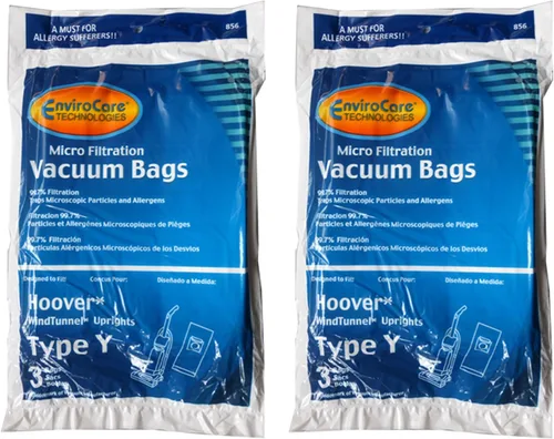 EnviroCare Bolsas antipolvo de repuesto para aspiradora de microfiltración diseñadas para adaptarse a Hoover Windtunnel vertical tipo Y, paquete de 6