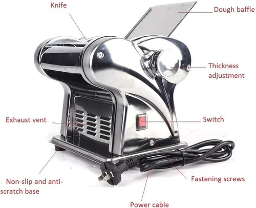 Miniatura 2 de Máquina para hacer pastas para hacer masas de masa masa para hacer fideos para hacer pastas, máquina de corte de fideos para espaguetis, fettuccini