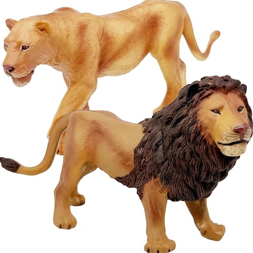 Miniatura 12 de Gemini&Genius Juguetes de animales salvajes, ciervos, bisontes, figuras de oso, figuras de acción realistas de vida silvestre, animales