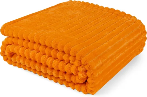 Miniatura 10 de PAVILIA Manta de forro polar súper suave, manta de franela de felpa mullida, cálida y acogedora manta de microfibra acanalada para sofá o cama, Negro