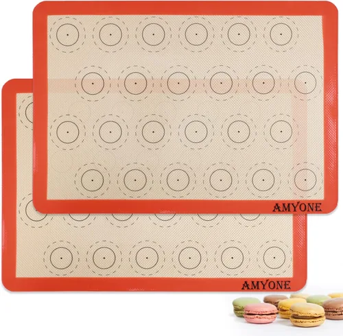 Miniatura 11 de AMYONE Alfombrilla para hornear de silicona de un cuarto, 2 piezas de alfombrillas para hornear de silicona antiadherente, hoja para galletas
