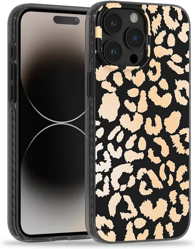 Miniatura 46 de SCORPIFY Funda para iPhone 15 Pro Max [Compatible con MagSafe] con Diseño de Estampado de Leopardo Guepardo Negro Mate, Linda Funda Magnética