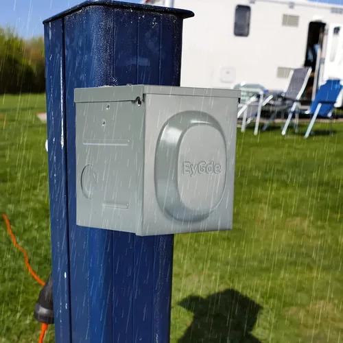 Miniatura 6 de EyGde Caja de toma de corriente RV de 30 amperios, orificio preestablecido mejorado fácil de golpear receptáculo de RV, panel eléctrico impermeable