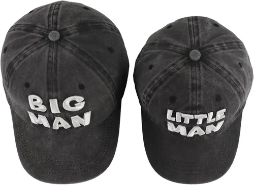 Miniatura 4 de 2 gorras de béisbol ajustables de algodón bordadas en 3D a juego, para hombre grande y hombre pequeño, papá e hijo