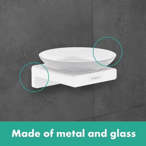 Miniatura 2 de hansgrohe AddStoris 41746340 - Jabonera en cromo negro cepillado, accesorios de 2 pulgadas