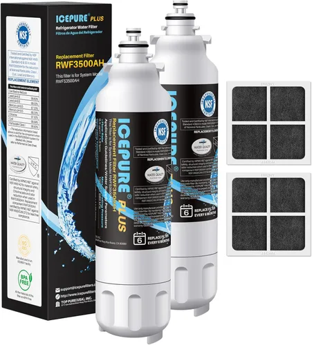 Miniatura 12 de ICEPURE Filtro de agua alcalino para refrigerador ADQ73613401 y reemplazo del filtro de aire para LG LT800P, LT800PC, ADQ75795104, ADQ736134