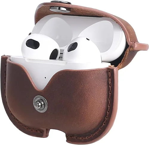 Miniatura 8 de MODOS LOGICOS Funda para Air Pods 3 (2021), funda de cuero con cierre rápido seguro compatible con Apple AirPods 3ª generación de funda de carga