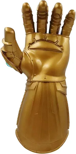 Miniatura 6 de Thanos - Guantelete infinito guantes Thanos de PVC con luz LED regalo para Navidad fiesta de carnaval para adultos dorado talla XL