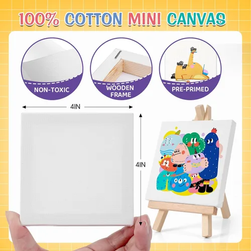 Miniatura 4 de ESRICH 5 Set Mini Kit de Pintura Acrílica, Kit de Pintura en Mini Lienzo, Regalos para la Fiesta de San Patricio, Lienzo de 4 * 4 Pulgadas