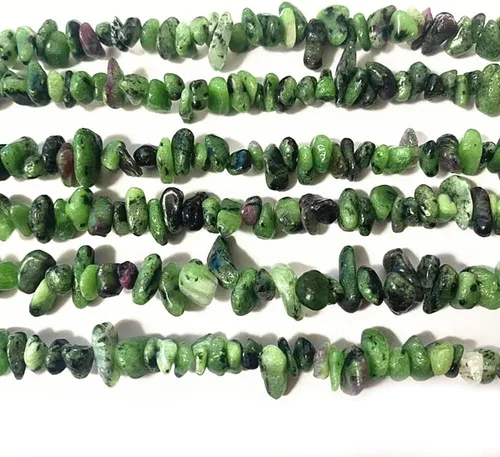 Miniatura 3 de Juego de pulseras de piedras preciosas de aventurina azul natural de 0.197-0.315 in, diseño de grava curativa, cuentas de piedra irregular, diseño