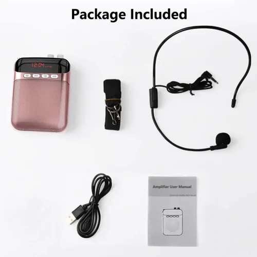 Miniatura 7 de Kinizuxi Amplificador de Voz Portátil para Profesores, Amplificador Personal de 2400mAh con Auriculares para Hablar, Sistema PA Recargable