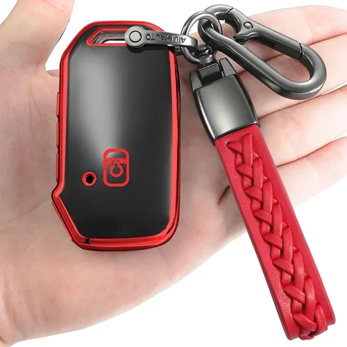 Miniatura 7 de Kirsnda Funda para llavero Kia, funda con llavero, TPU suave protege la llave del coche, compatible con Cerato Ceed Forte NIRO Sorento Seltos Soul