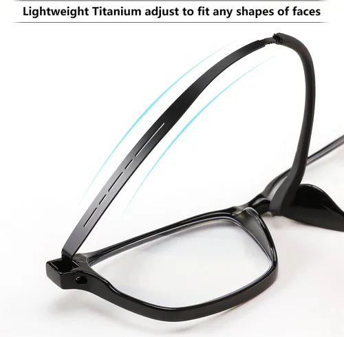 Miniatura 3 de FEISEDY Ligero TR90 Flexible Titanium B Rectángulo Gafas De Lectura Anti-Azul Luz Gafas B0018