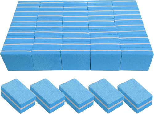 Pulidores de uñas (paquete de 50), mini lima de uñas para uñas acrílicas y uñas naturales, bloque de pulido de uñas de grano 100/180, bloques de