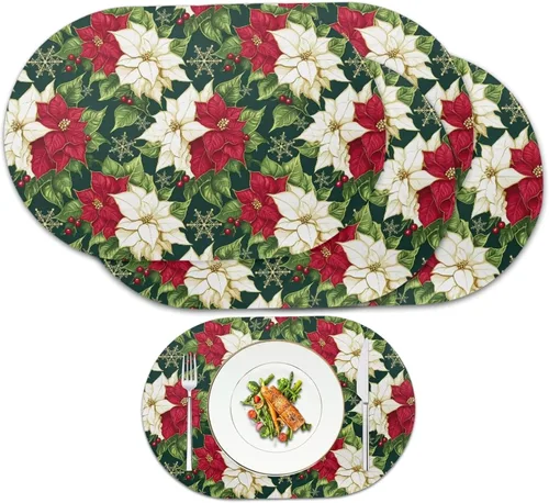 Miniatura 52 de Ghost Placemats Set of 2 Wipeable Faux Leather 12X18 Inch Waterproof Non-Slip Mats Spooky Table Decor Heat Resistant for Scary Dinner Party Fantasma