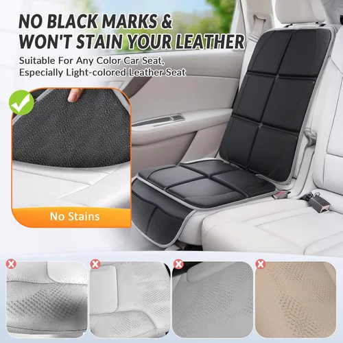 Miniatura 6 de Gimars Protector de asiento de automóvil, 2 unidades, cojín EPE grueso XL, impermeable, tela 600D, funda para asiento de automóvil infantil