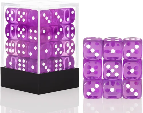 Miniatura 37 de 36 Piezas 12mm Juego de Dados Mini de 6 Caras, Juego de Dados D6 de Colores Translúcidos, Juego de Dados Estándar de 6 Caras para Juegos de Mesa