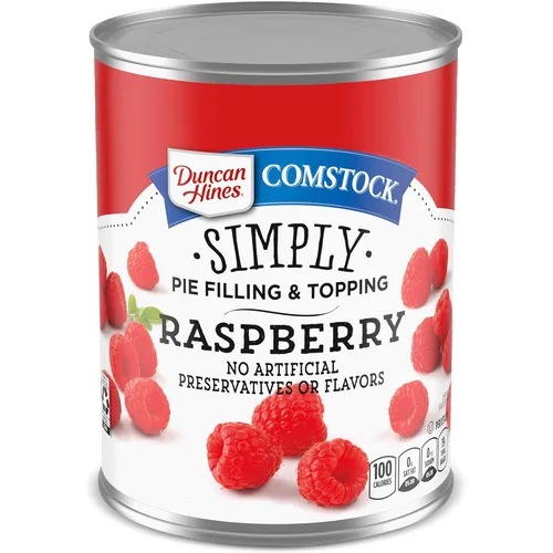 Duncan Hines Comstock Simply Pie - Relleno de frambuesa, 21 onzas (paquete de 8)