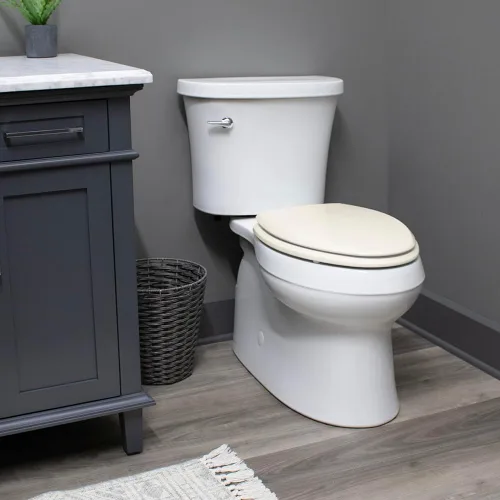 Miniatura 4 de Asiento de inodoro Mayfair Cassel con cierre lento, fácil de limpiar, asiento de madera antideslizante premium, fácil de instalar, fabricado en EE.