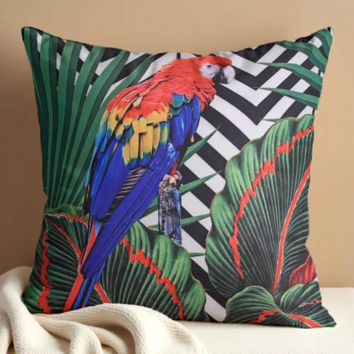 Miniatura 9 de Decozen Fundas de almohada decorativas con estampado de pájaros con diseño floral para decoración del hogar, sala de estar y dormitorio, funda