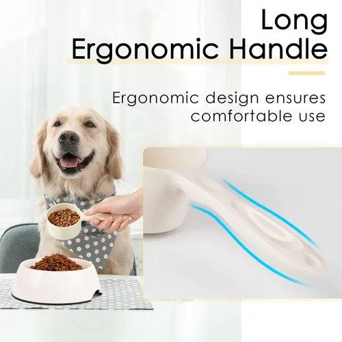Miniatura 7 de Super Design - Cuchara de 1 taza para comida de perro, cuchara medidora de melamina para contenedores para perros, gatos, pájaros y conejos, cuchara