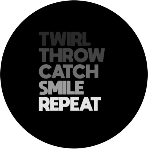 Miniatura 3 de Twirl Throw Catch Smile Repeat Baton Twirling Majorette PopSockets intercambiables PopGrip