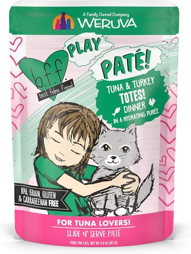 Miniatura 15 de Weruva B.F.F. Play - Best Feline Friend Paté Lovers, Aw Yeah!, Paté Partay! Paquete variado, bolsa de 3 onzas (paquete de 12)