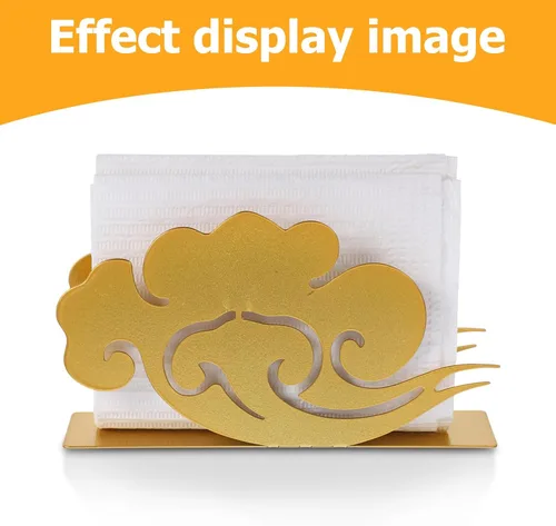 Miniatura 3 de Gold Metal Napkin Holder for Table Iron Napkin Storage Rack for Kitchen Restaurant Bar and Home Use