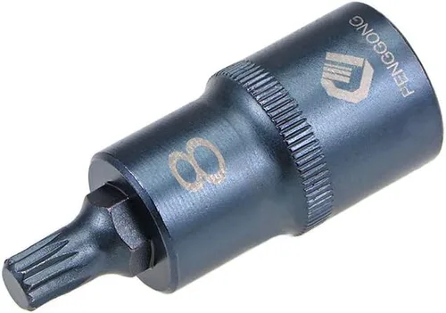 Miniatura 7 de uxcell 1/2" Drive x M10 (0.394 in) Triple Square Spline Bit Socket, S2 Brocas de acero, enchufes CR-V de 2" de longitud (solo para uso manual)
