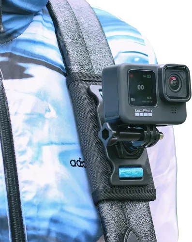 Miniatura 9 de Mochila para mochila con gancho universal en J de bola compatible con GoPro Hero 13/12/11/10/9/8/7/(2018)/6/5 Negro, DJI Osmo Action 5 pro/4/3